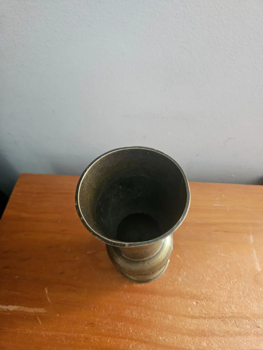 Vintage Brass Vase - Image 3