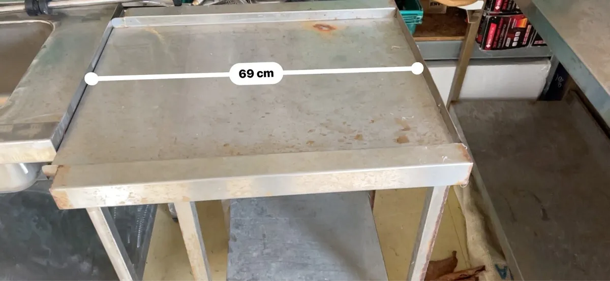 Stainless steel tables & sink - Image 4