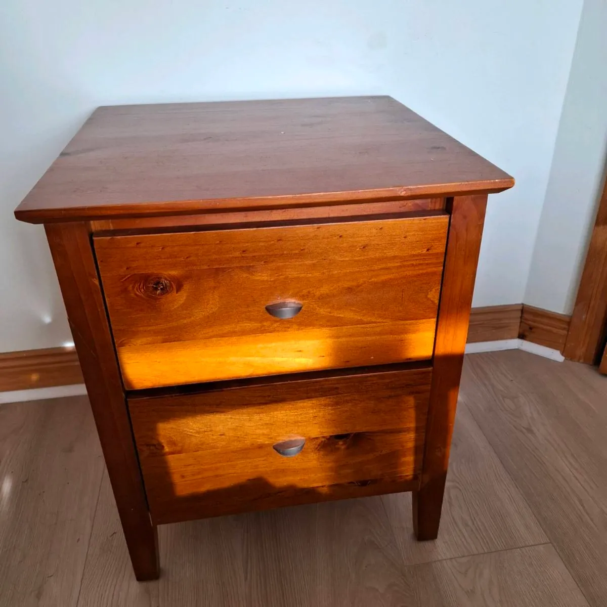 Solid wood beside locker