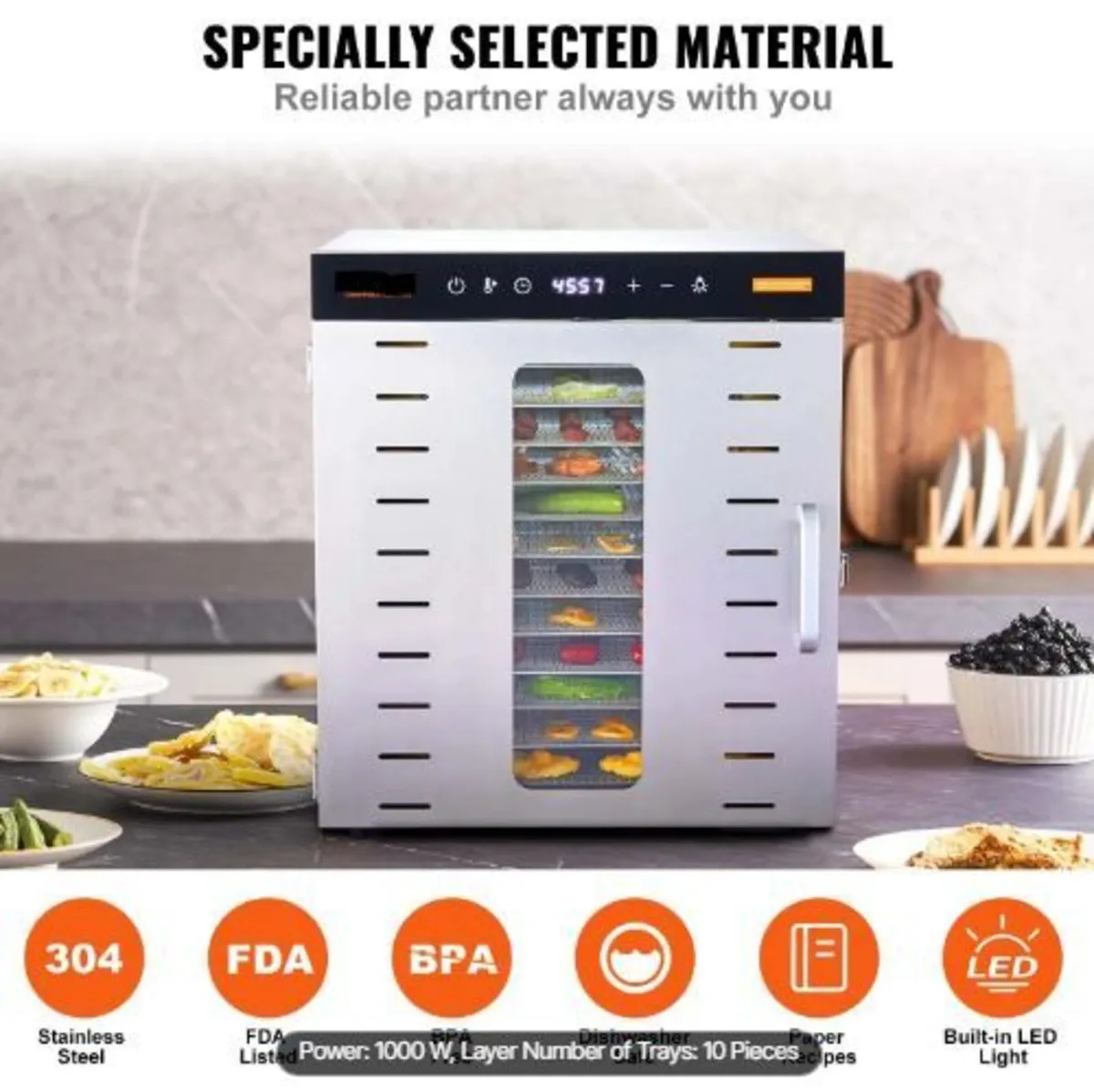 10 Trays Food Dehydrator Machine Stainless - Image 2