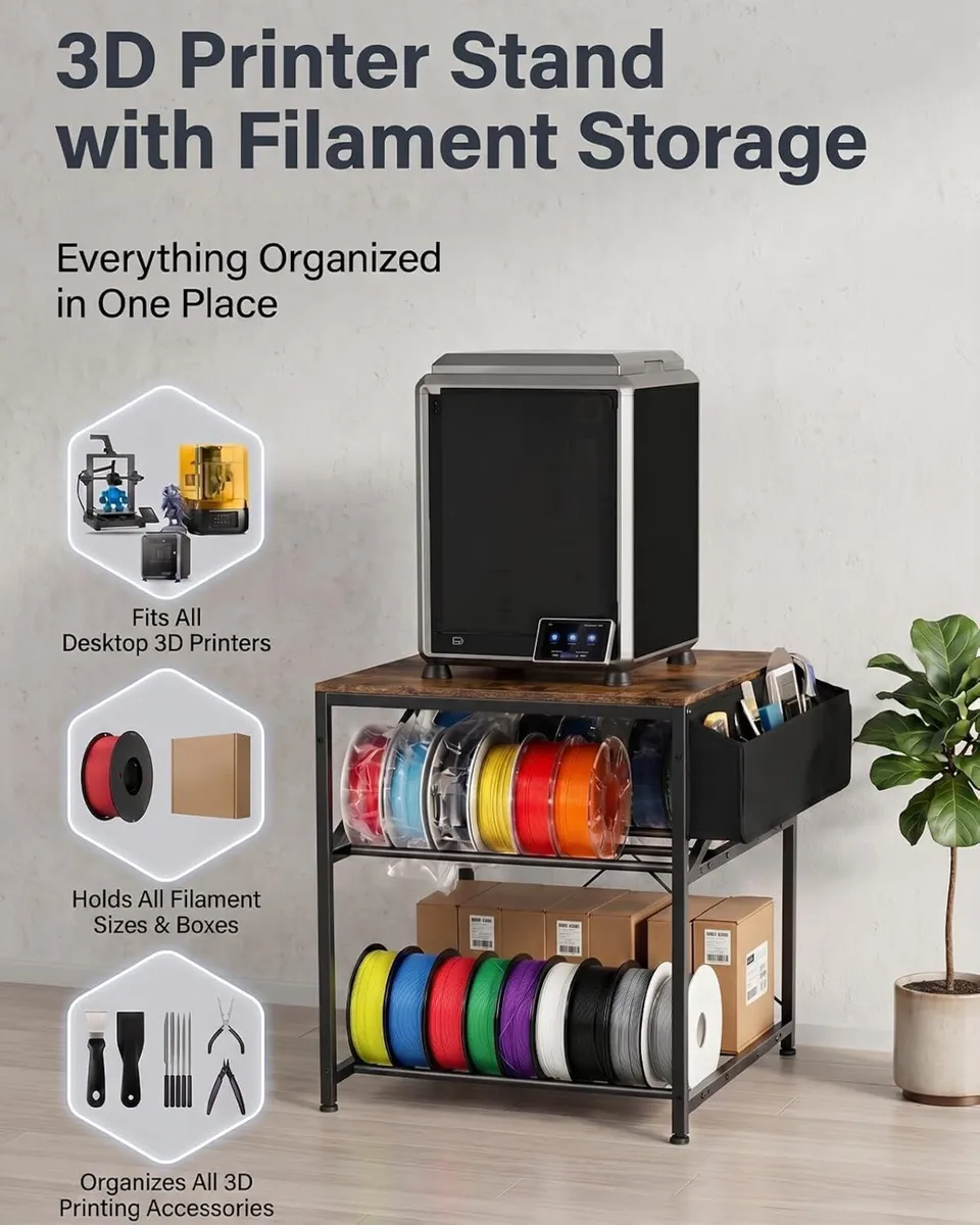 3d Printer Stand with Filament Storage Rack - Image 4