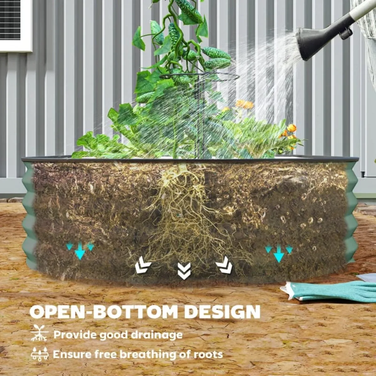 Set of Two 181 x 93cm Steel Planters - Green

Feat - Image 3