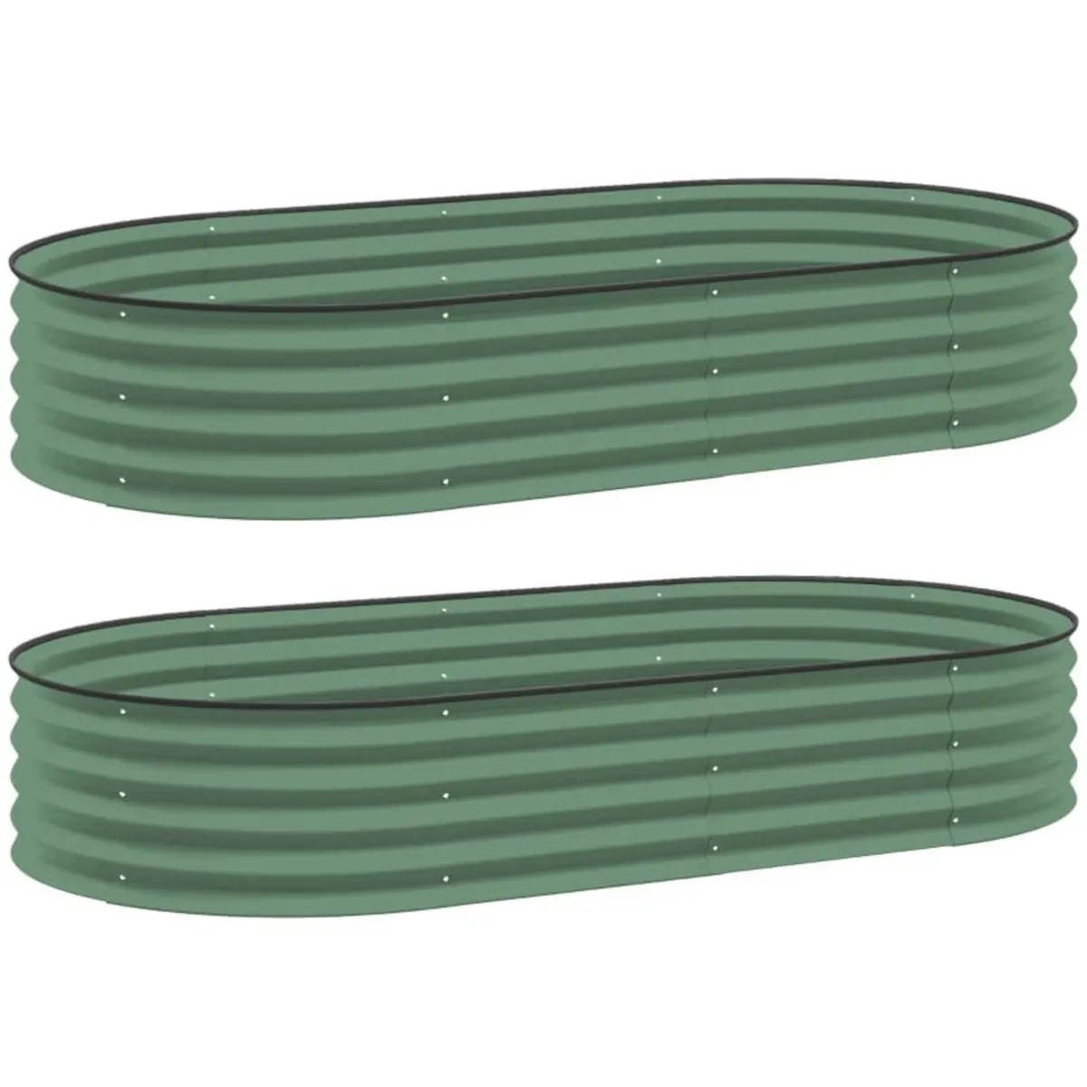 Set of Two 181 x 93cm Steel Planters - Green

Feat - Image 1