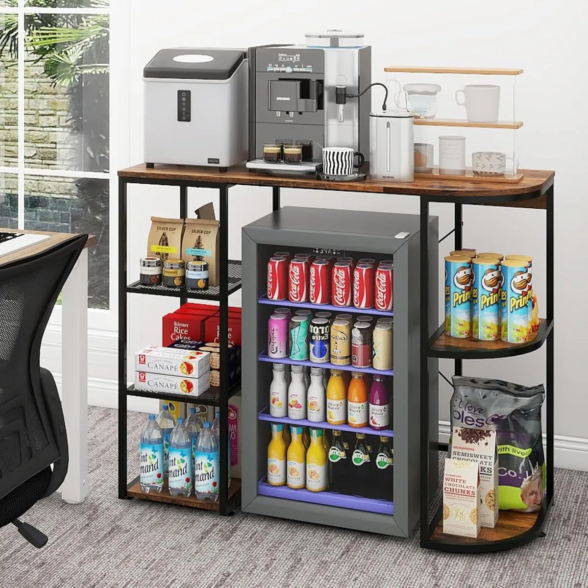 Mini Fridge Cabinet with Storage for Home Dorm - Image 1