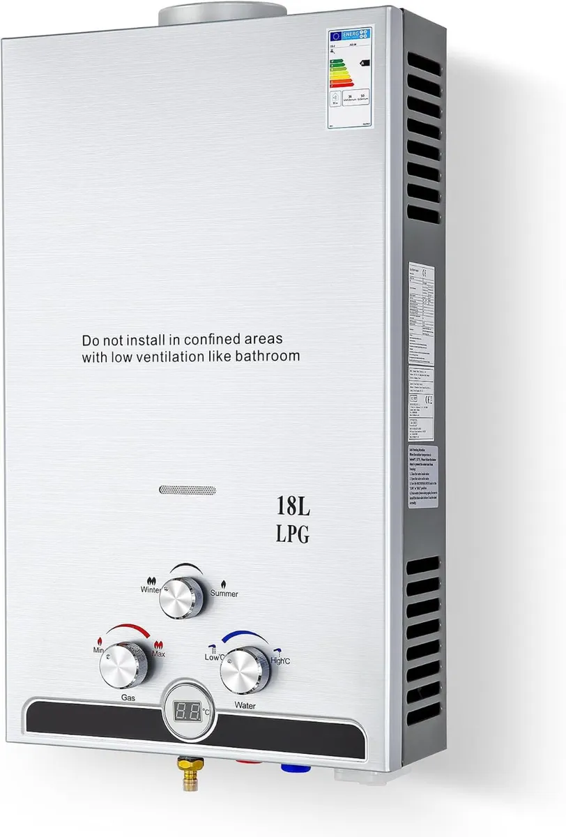 18L Lpg Water Heater with Winter Summer Modes - Image 1