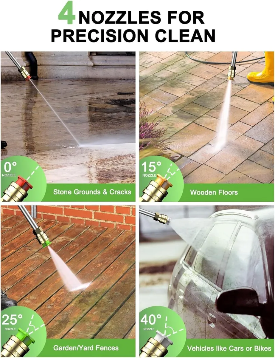 Pressure Washers 1600W Power Jet with 4 Nozzles - Image 2