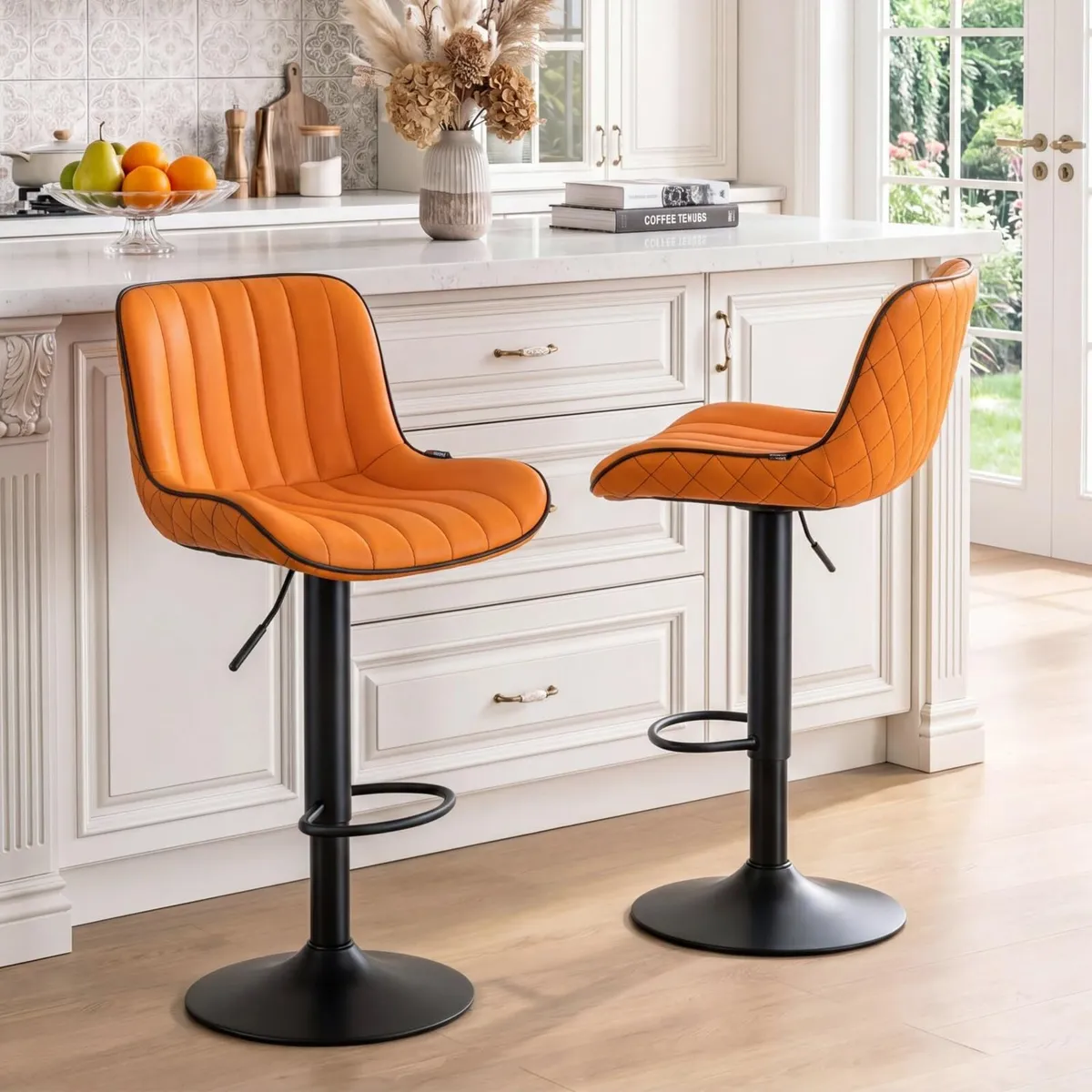 Bar Stools Modern Counter Height (Set of 2) - Image 1