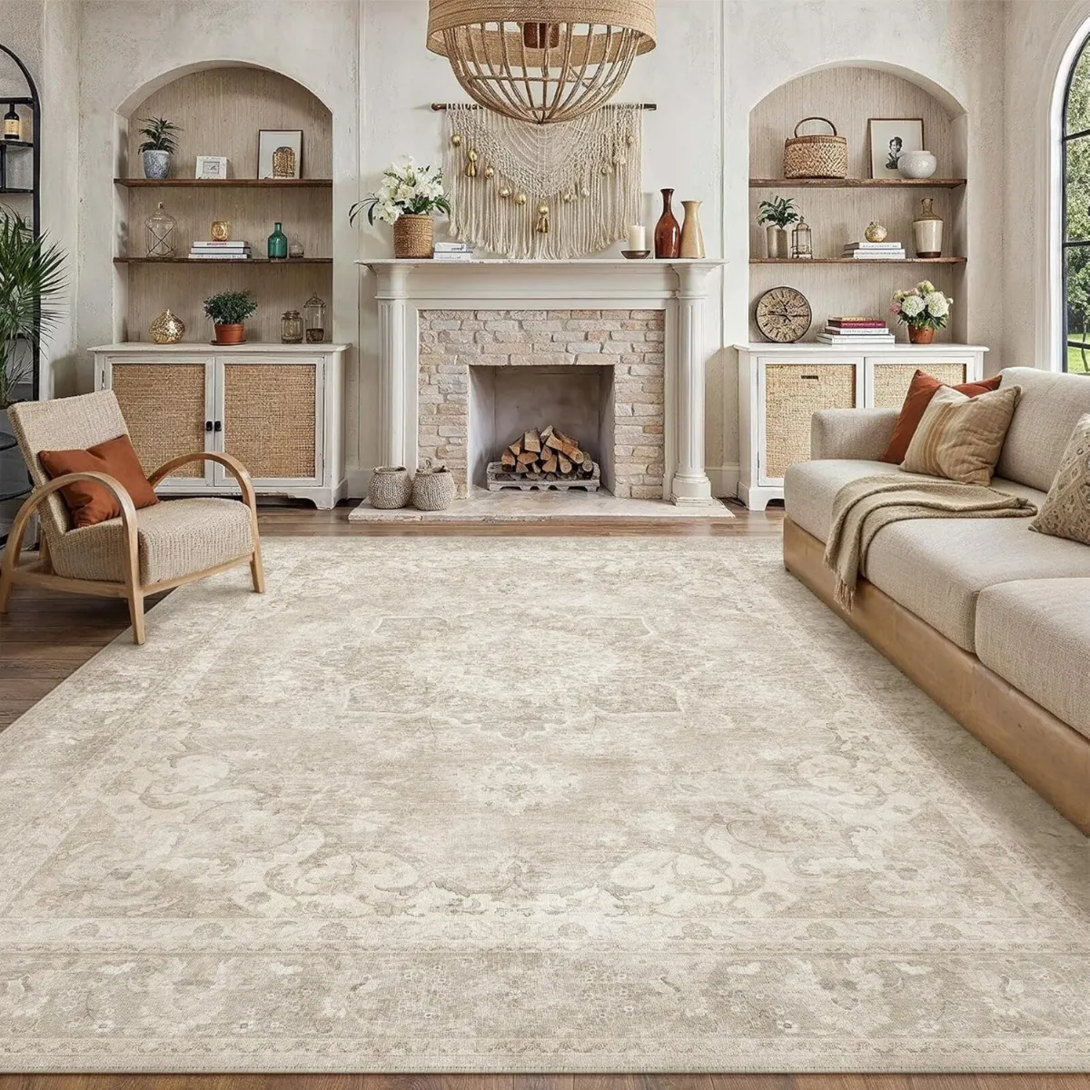 Vintage Rugs Living Room Area Rug - Image 1