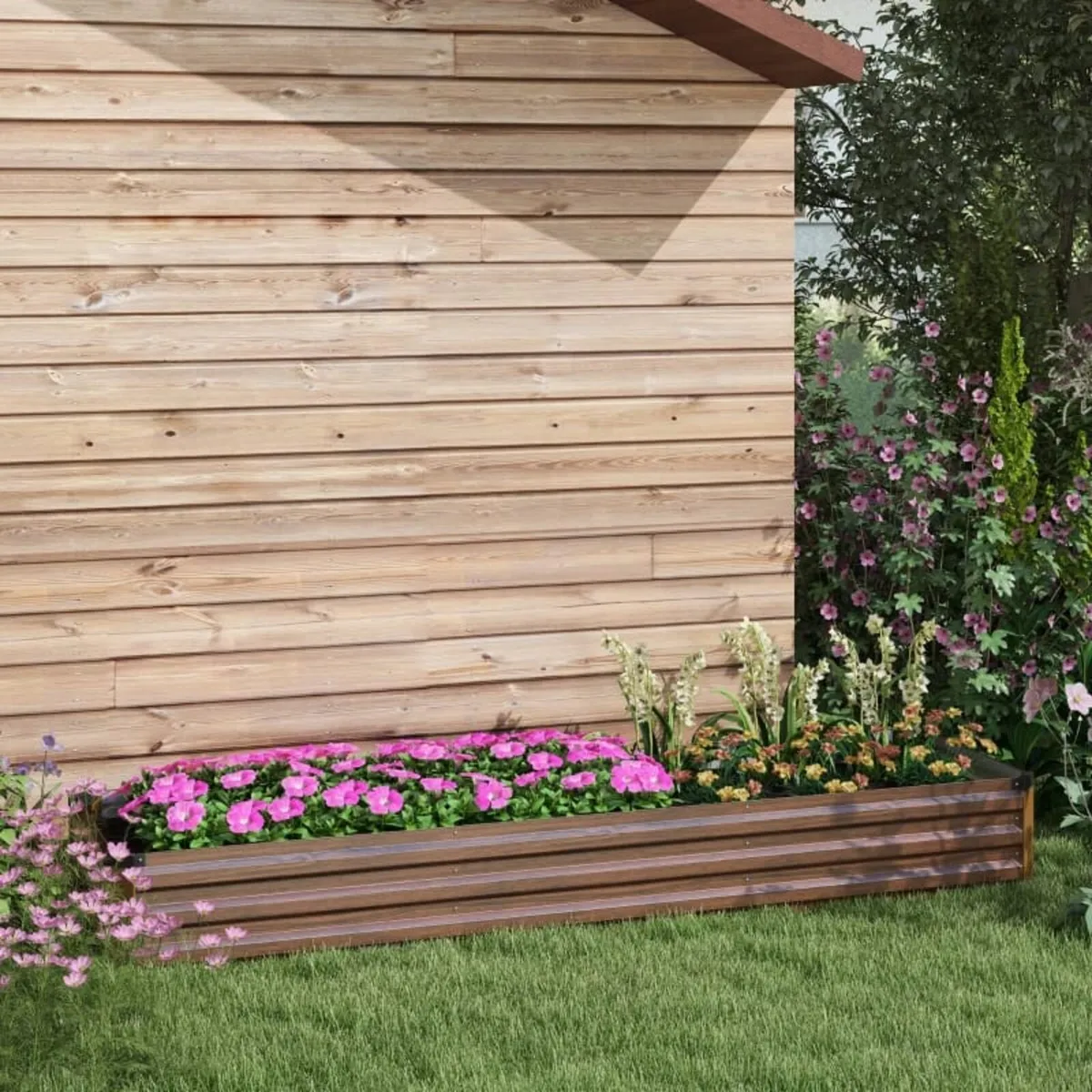 405L Outdoor Raised Garden Bed, Galvanized Steel B - Image 3