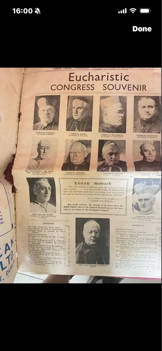 1932 Irish press Eucharistic Congress Souvenir - Image 2