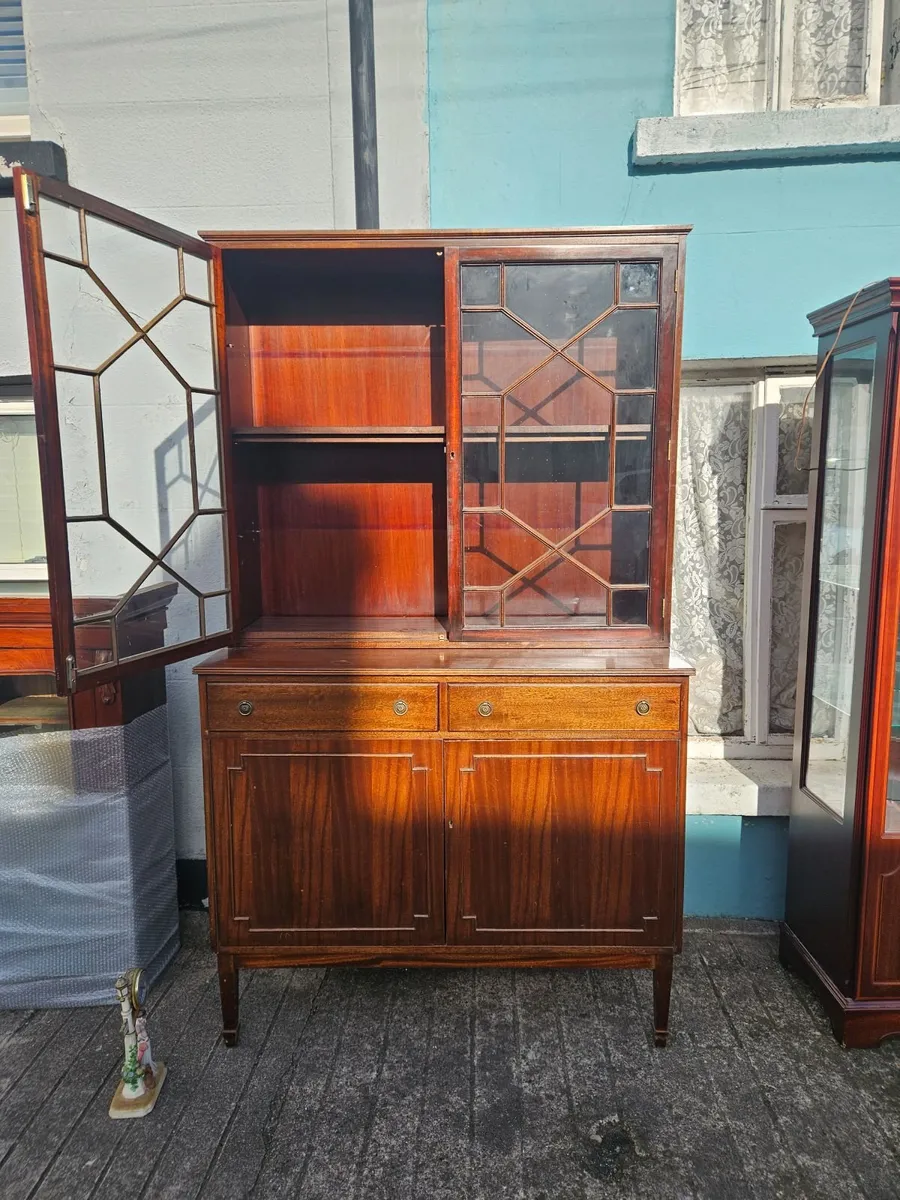 Vintage Antique Cabinet Book Case - Image 1