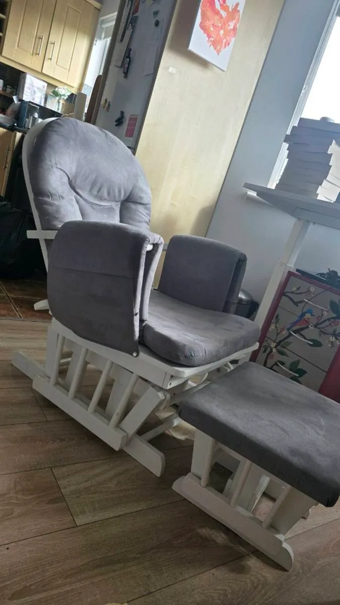 Reclining Glider Chair and Footrest - Image 3