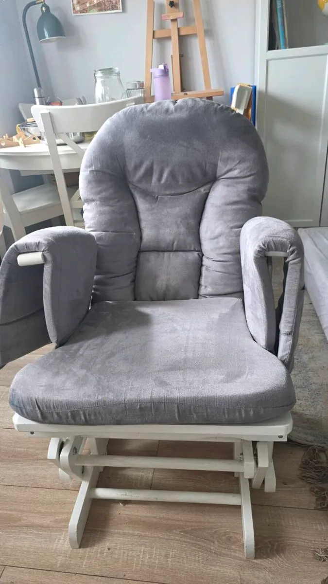 Reclining Glider Chair and Footrest - Image 1