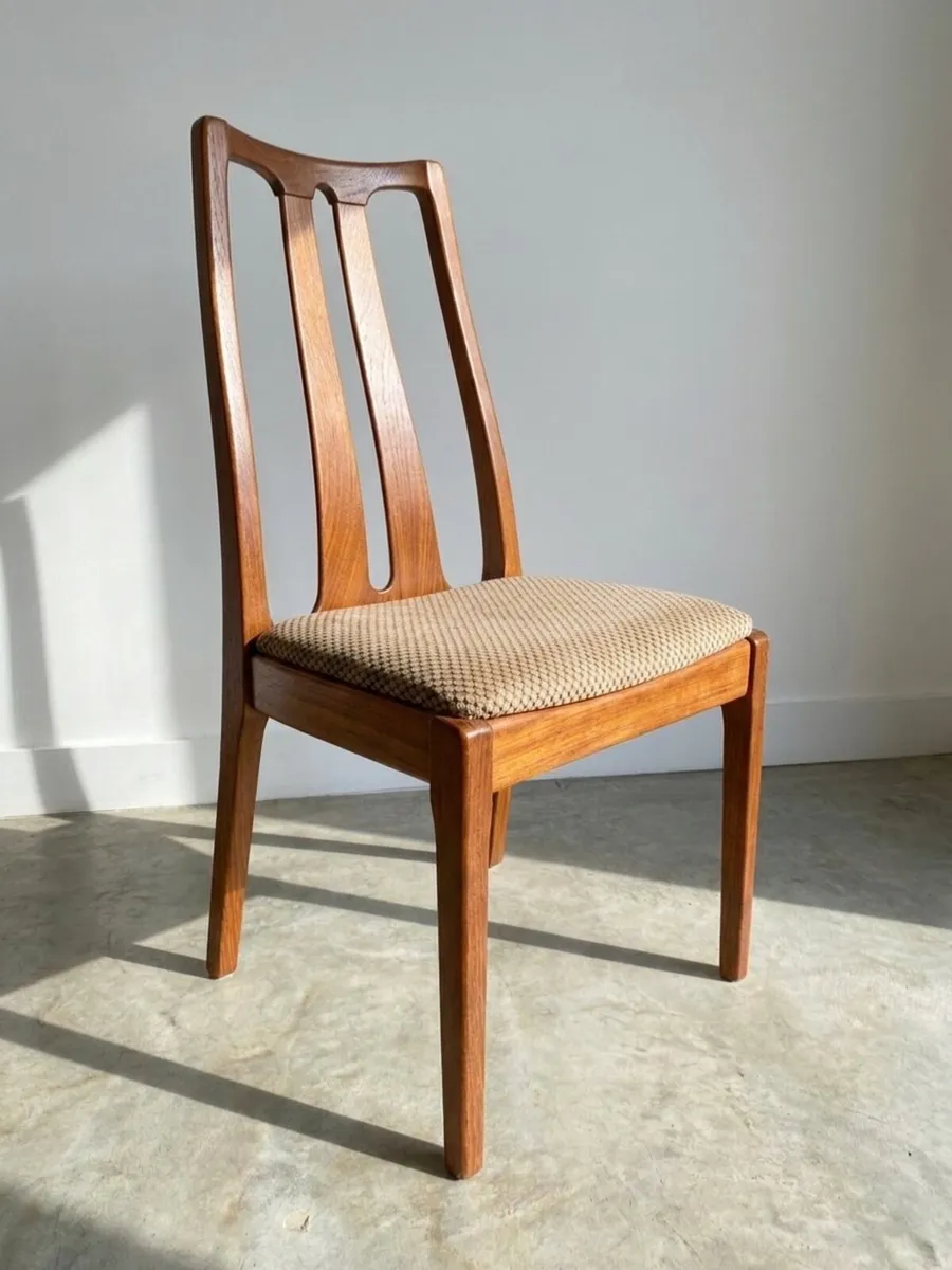 Mid Century Teak Extending Dining Table & 6 Chairs - Image 4