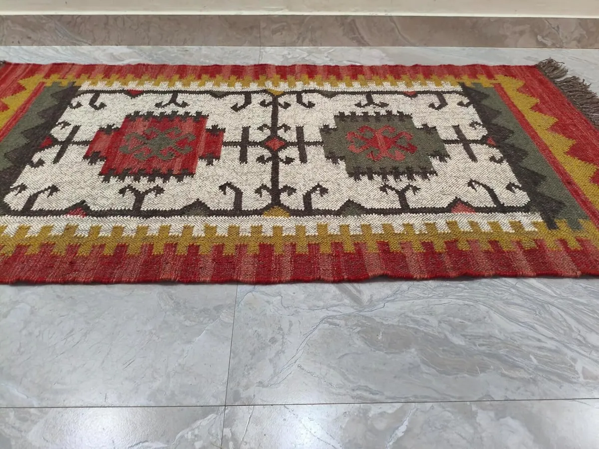 Wool Jute Vintage Rug - Image 4