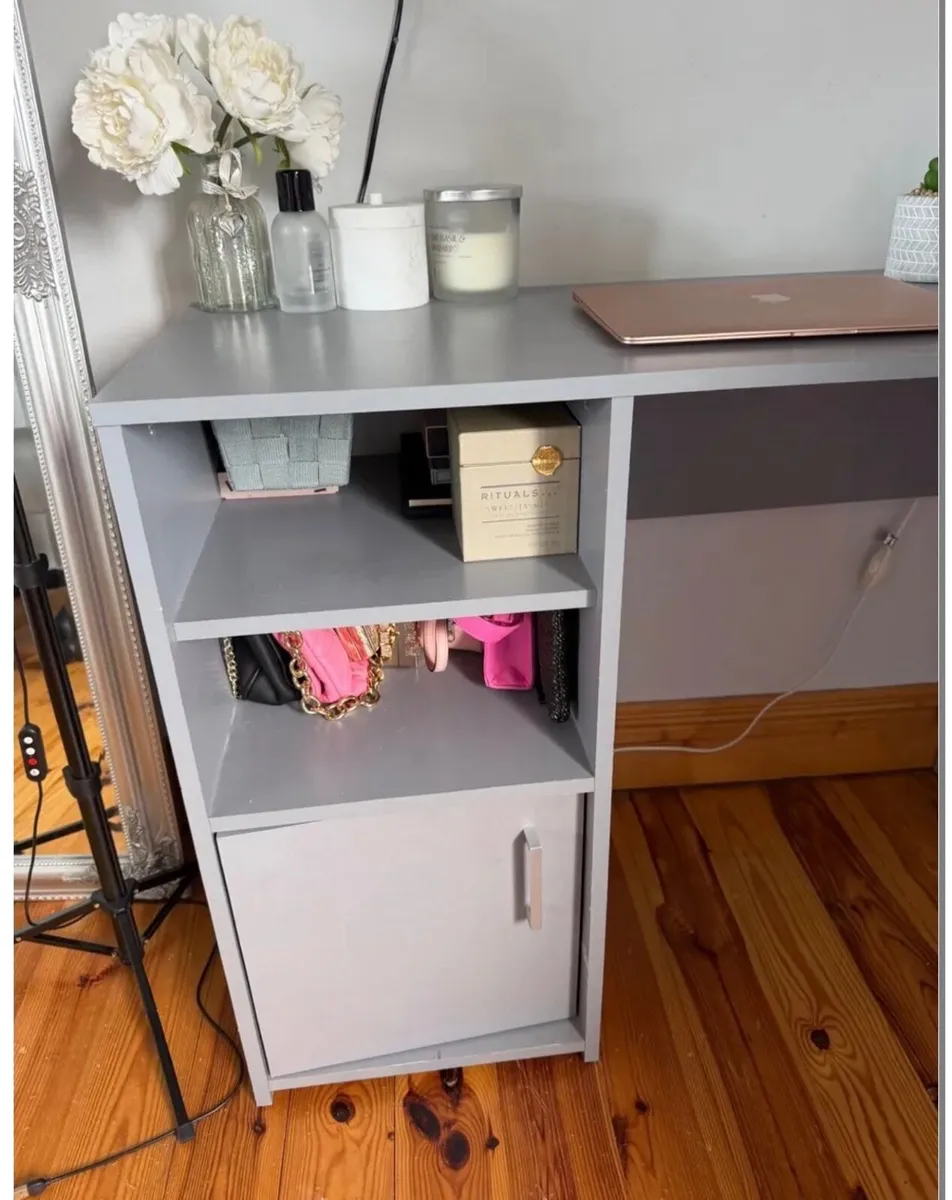 Grey bedroom desk - Image 3