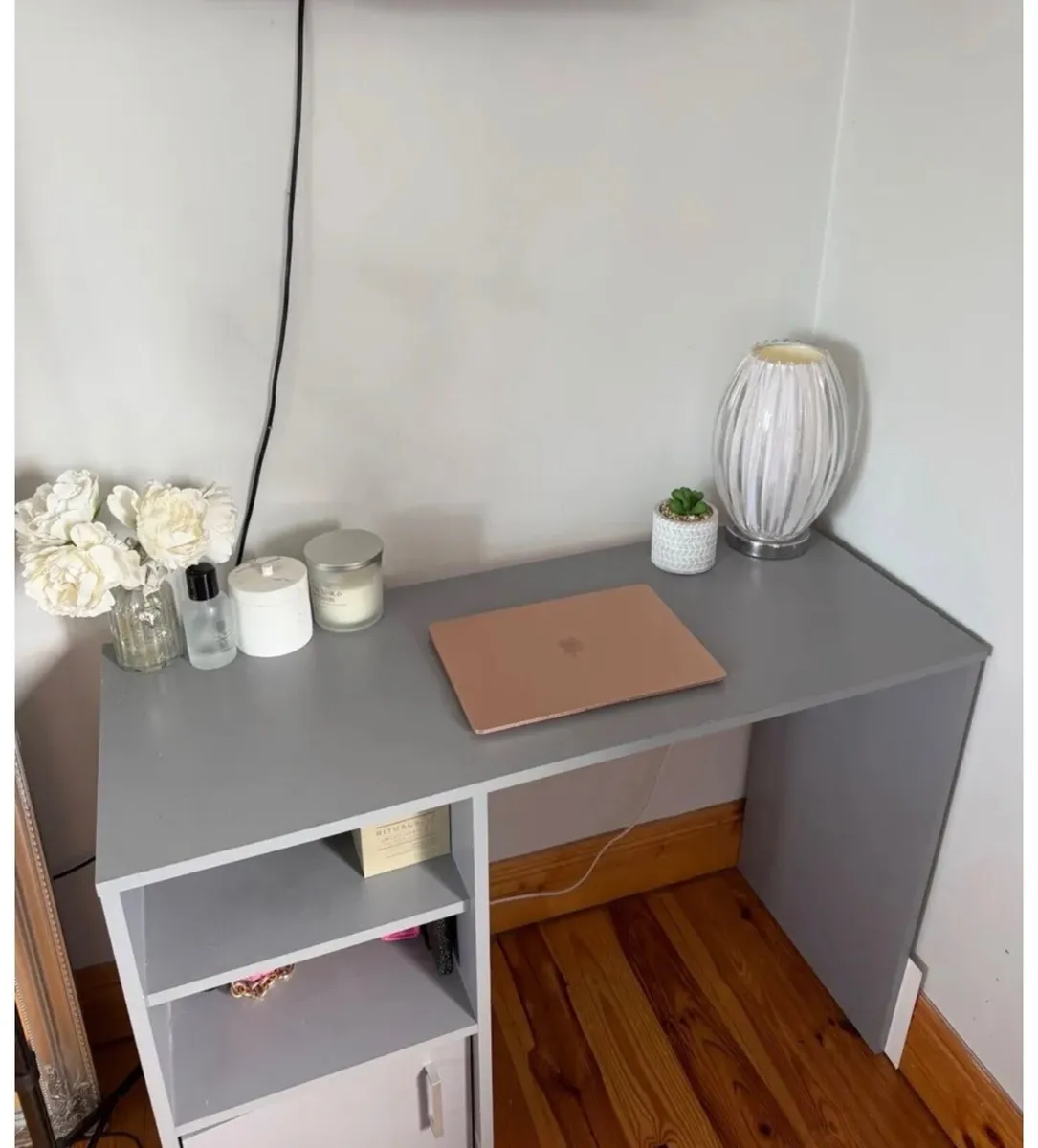 Grey bedroom desk - Image 2