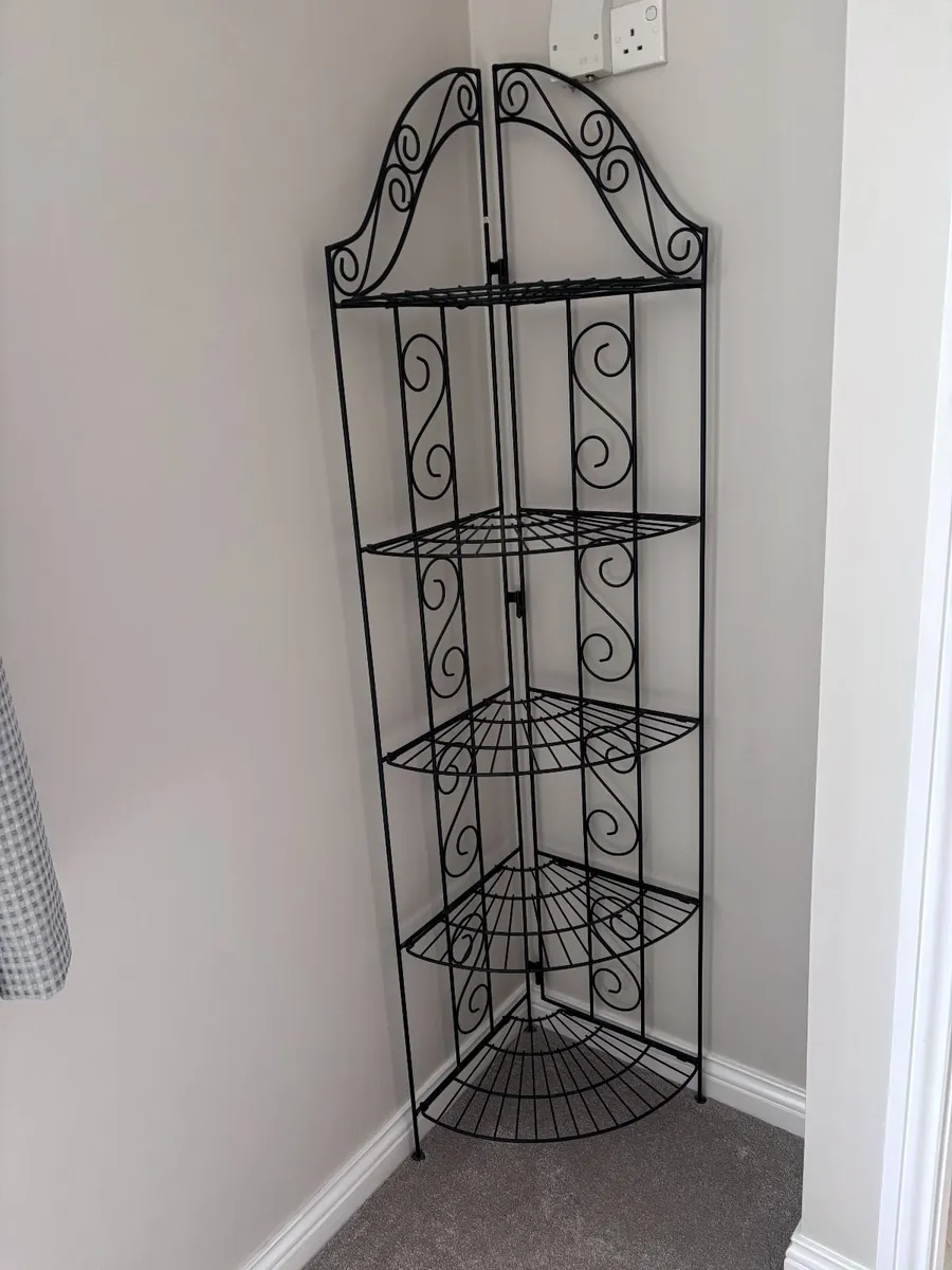 Black Metal Corner Shelve - Image 2