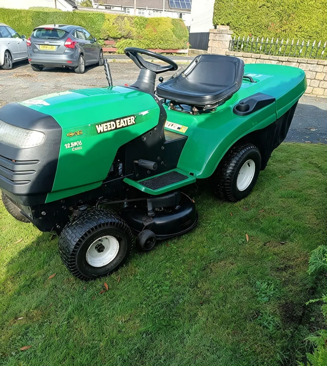 Weed eater made by husquvarna petrol ride on lawnm - Image 2