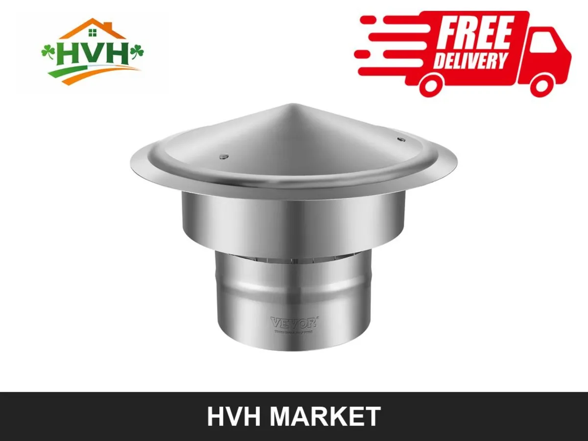 304 Stainless Steel Chimney Cap 152mm - Image 1