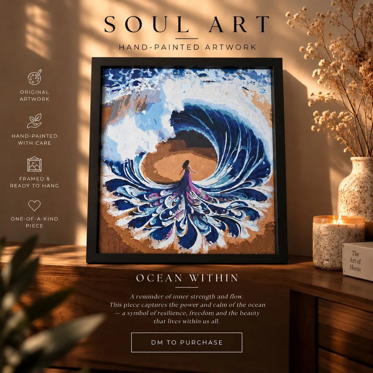Hand-Painted Acrylic Painting - Image 1