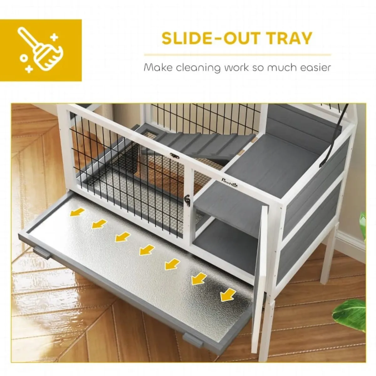 Wooden Rabbit Hutch, Guinea Pig Cage, with Removab - Image 4