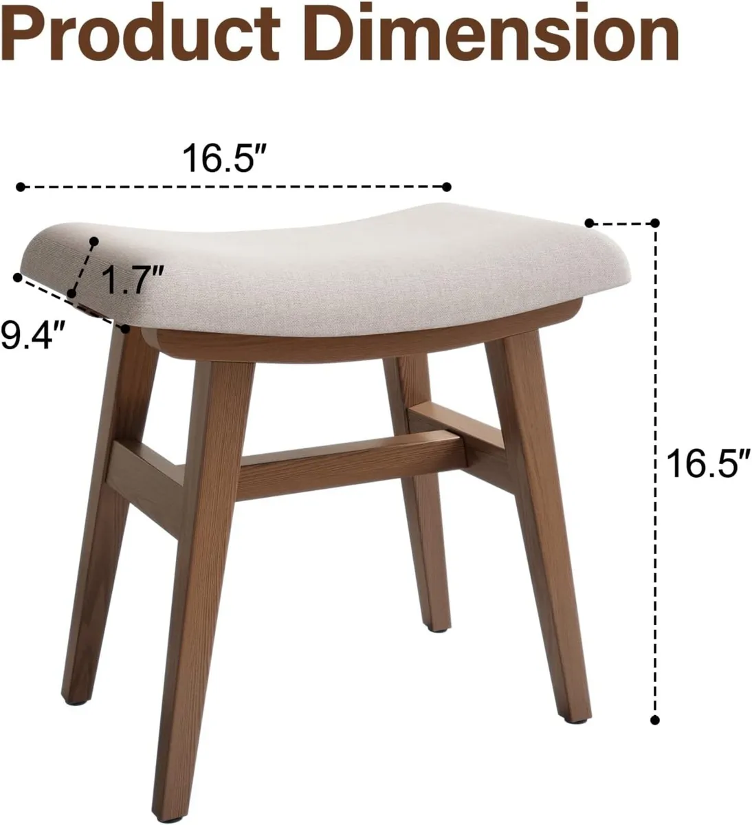Table Stool Solid Wood Small Vanity Compact Makeup - Image 2