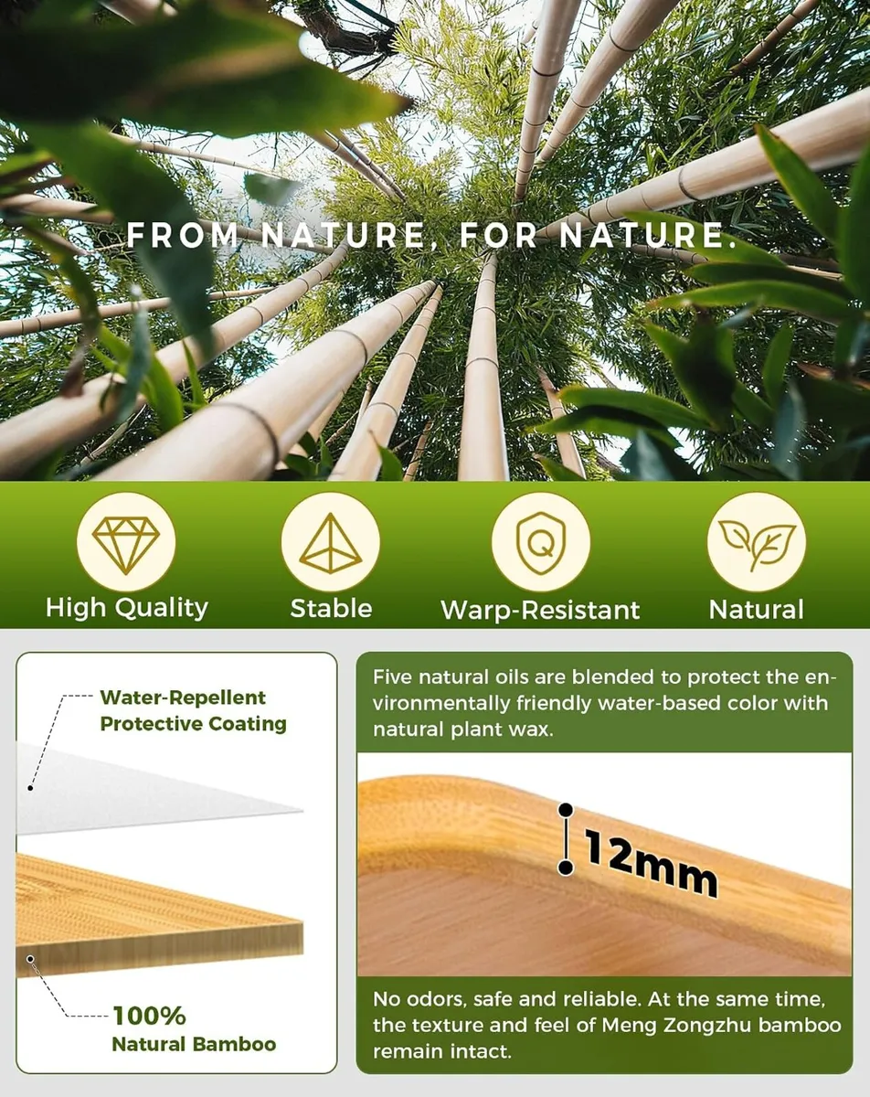 Folding Camping Table Bamboo Adjustable Ht. - Image 3