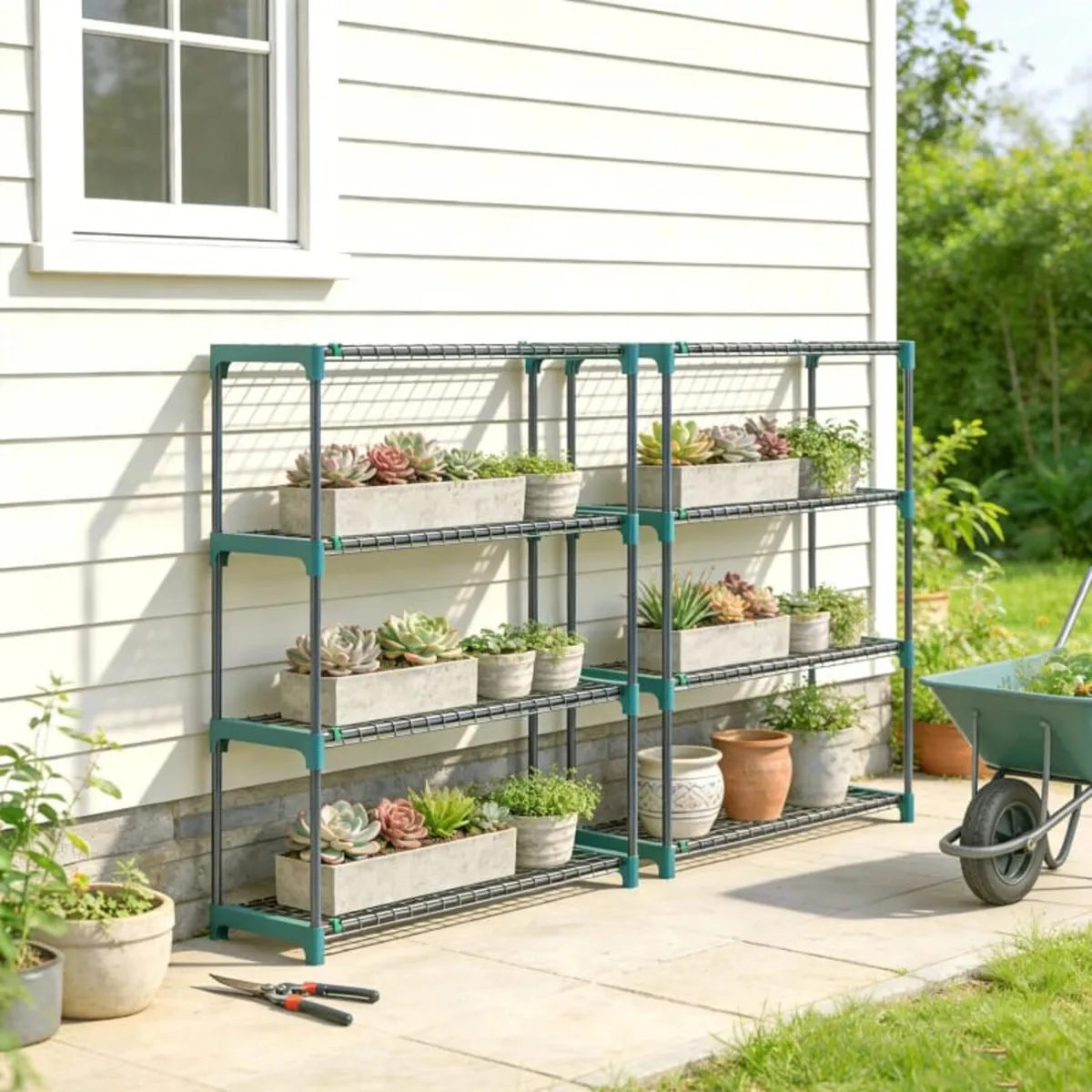 2-piece Plant Stand Set, 4-Tier 104 cm High Flower - Image 3