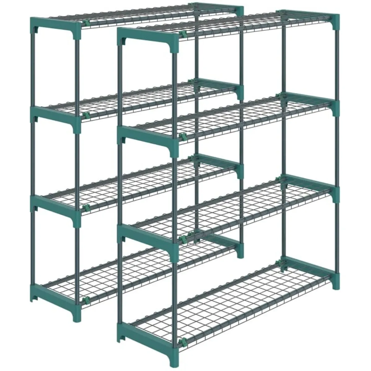 2-piece Plant Stand Set, 4-Tier 104 cm High Flower - Image 1
