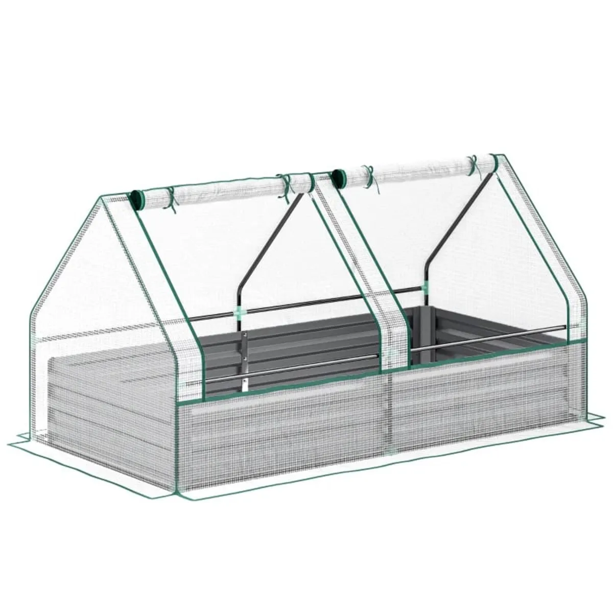 Metal Planter Box with Cover, Raised Garden Bed wi - Image 1