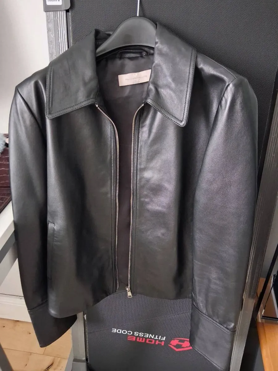 Paul costello black leather jacket UK 14 - Image 1