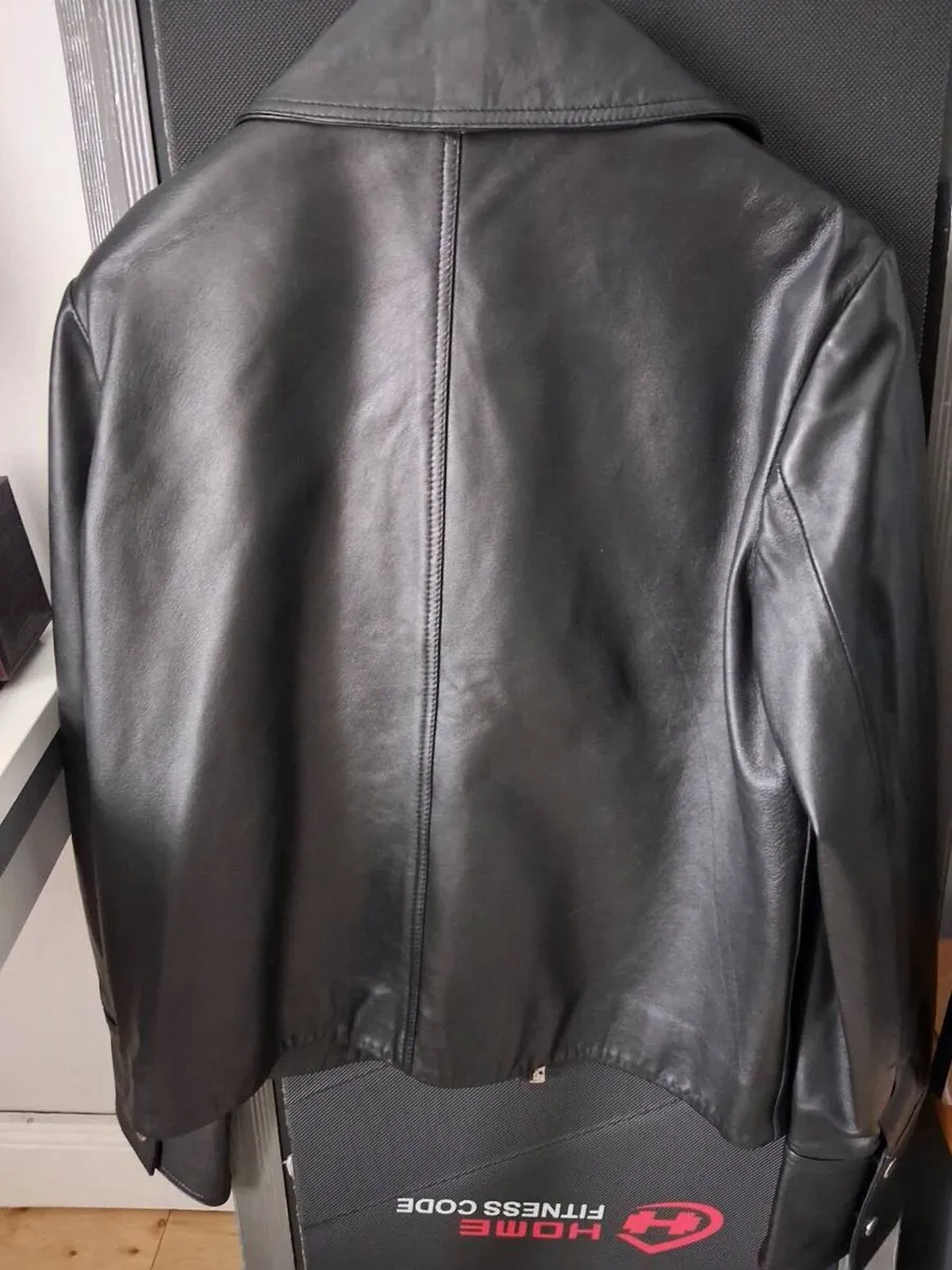 Paul costello black leather jacket UK 14 - Image 2