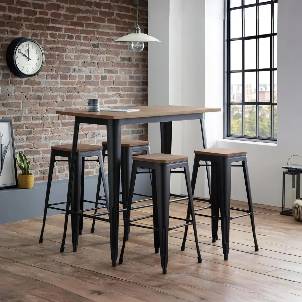Bar Table for 2-4 Solid Elm H105 - Image 1