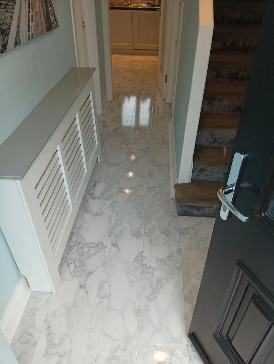 Aqualine Arctic White Tile Effect Flooring - Image 1