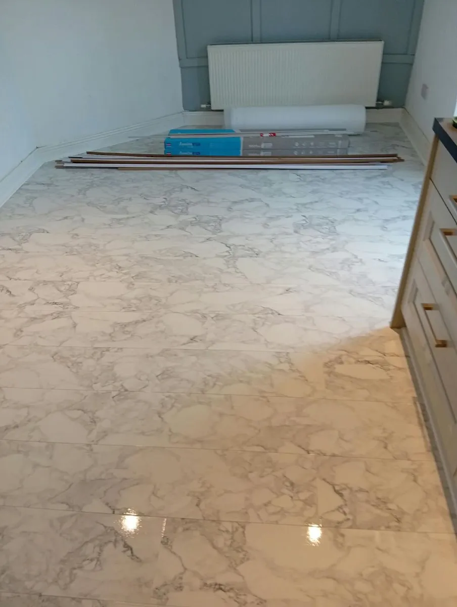 Aqualine Arctic White Tile Effect Flooring - Image 2