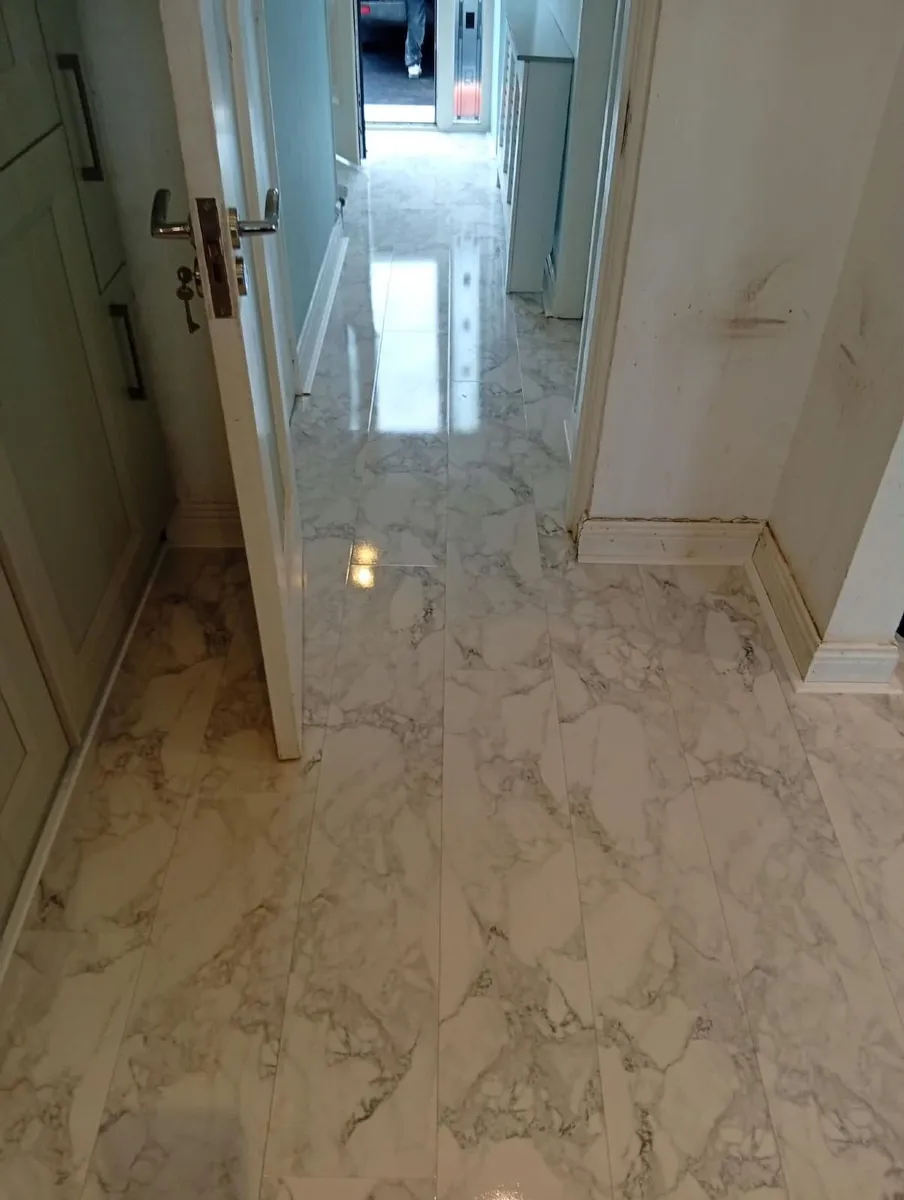 Aqualine Arctic White Tile Effect Flooring - Image 3