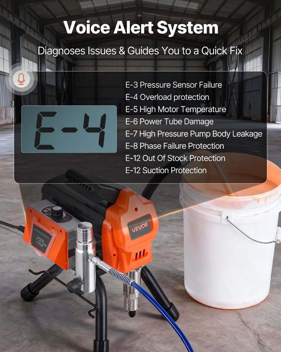 1500W Airless Paint Sprayer - 3300 PSI - Image 3