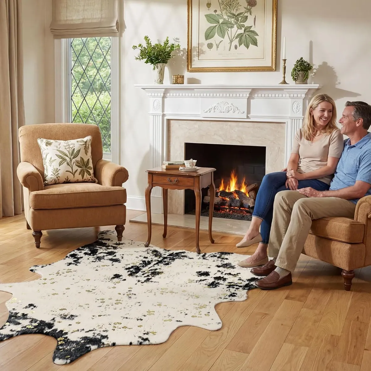 Luxury Faux Cow Print Area Rug 4.9x6.56FT - Image 3