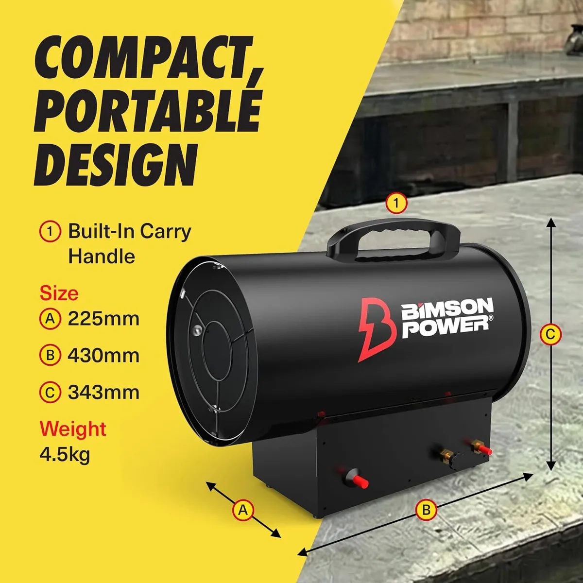 15KW Propane Gas Heater 51 000 Btu Portable Space - Image 2