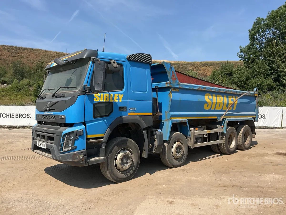 2018 Volvo FMX 420 8x4 Twin-Steer Sleeper Tipper - Image 1