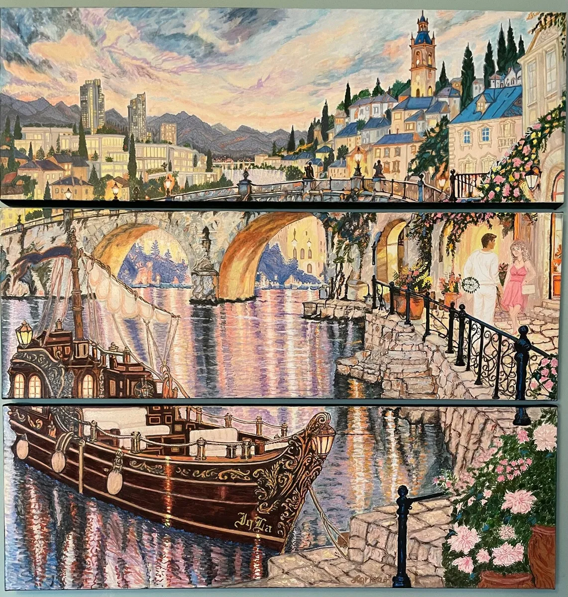 Original triptych paintings - Image 2