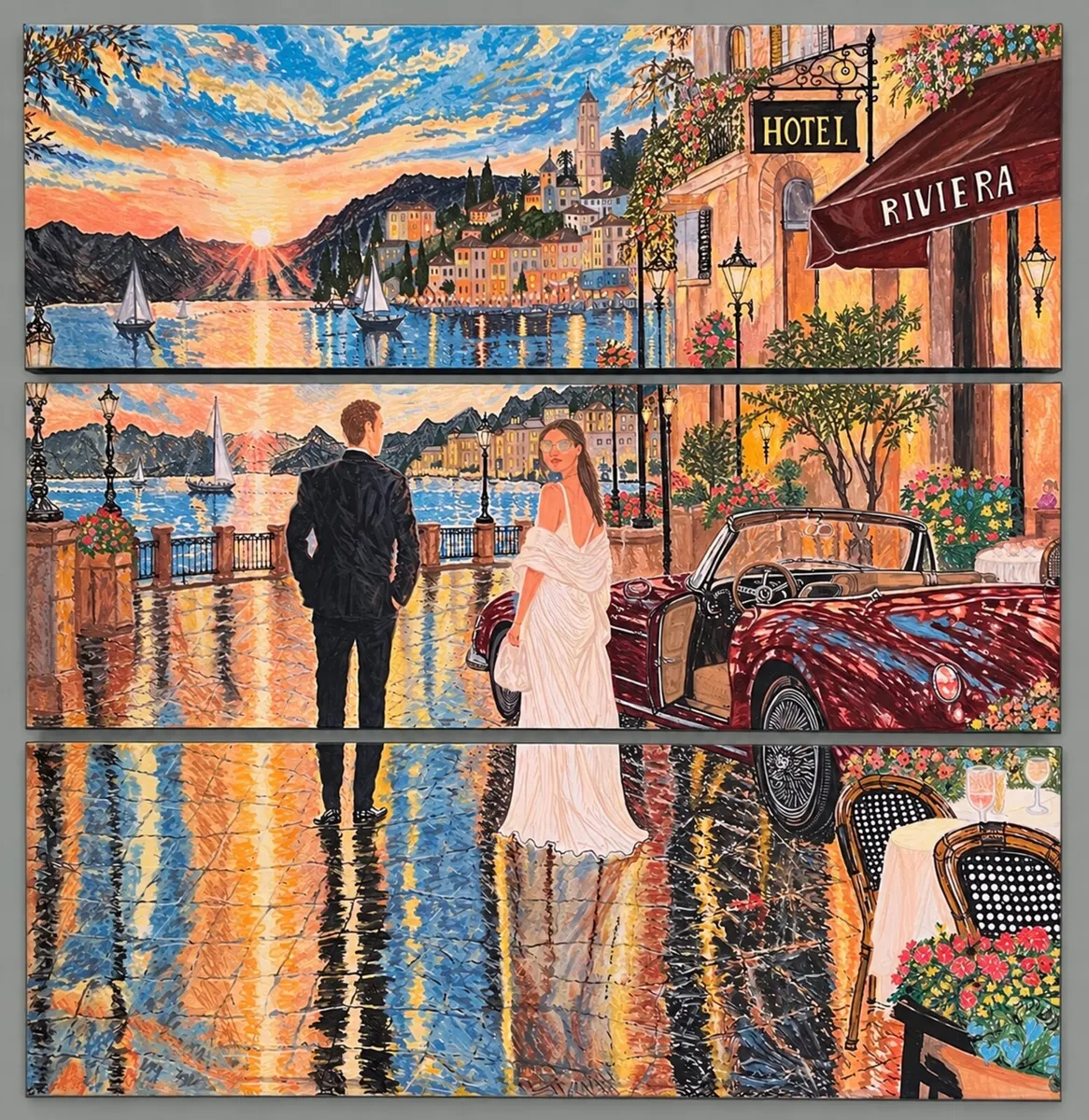 Original triptych paintings - Image 4