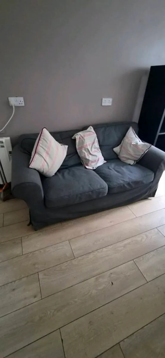 IKEA 2-Seater Sofa – Grey – Removable Covers - Image 1