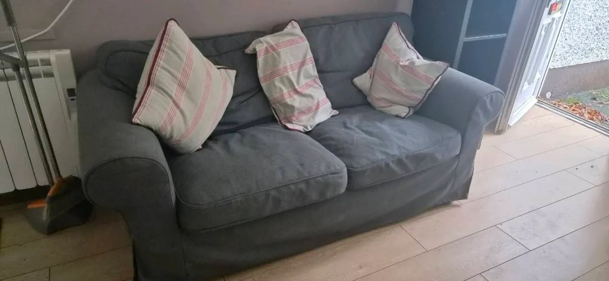 IKEA 2-Seater Sofa – Grey – Removable Covers - Image 2