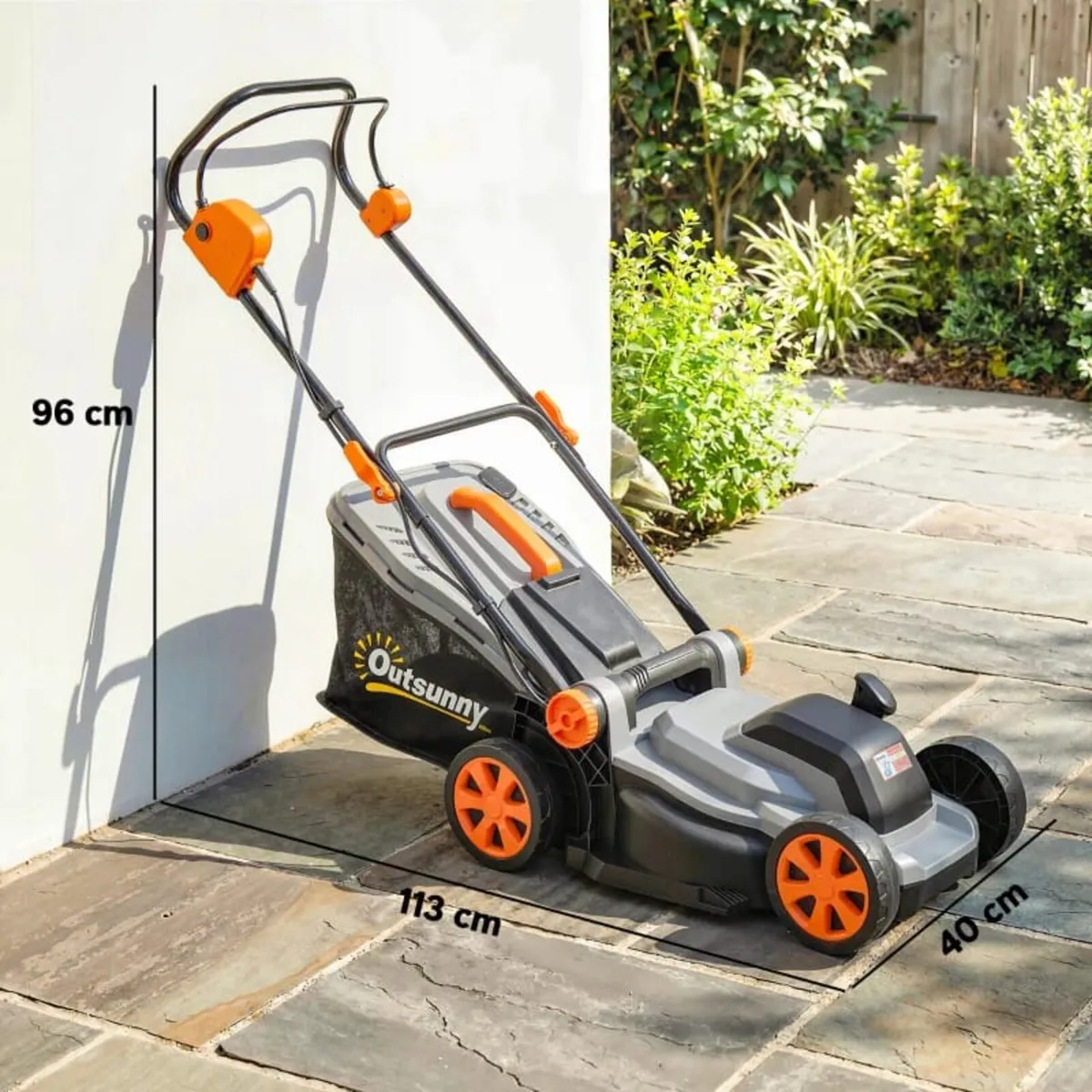 18V Cordless Lawnmower with 2 x 4Ah Batteries, Bat - Image 2