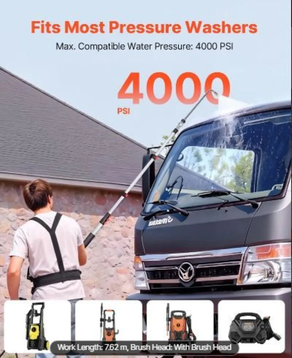 7.62 m Pressure Washer Telescoping Wand - Image 4
