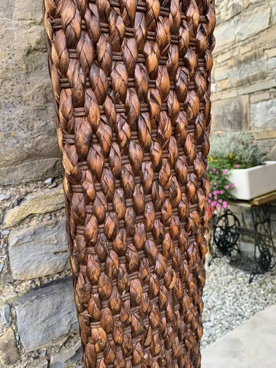 Large Vintage Woven Frame Mirror. - Image 2