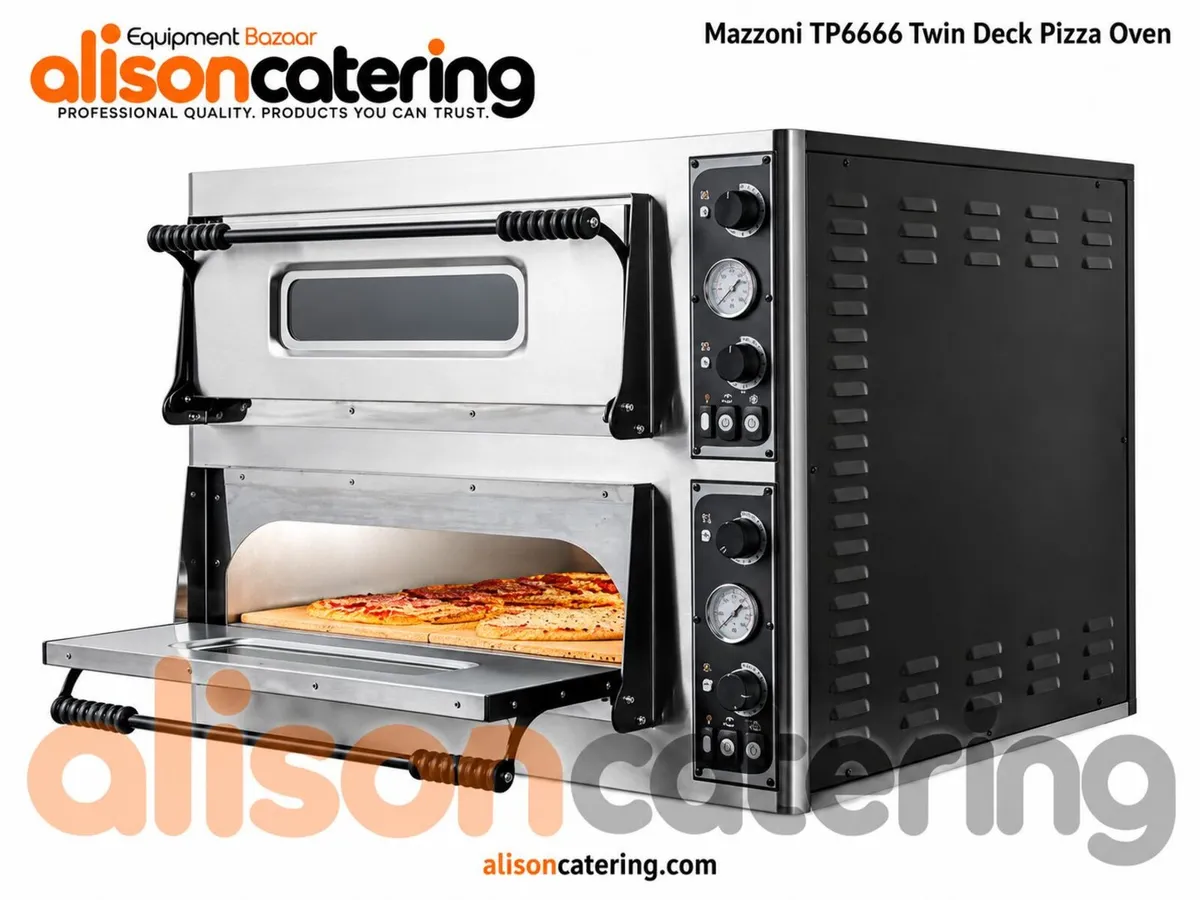 Commercial Pizza Ovens - Twin Deck & Conveyor - Image 3