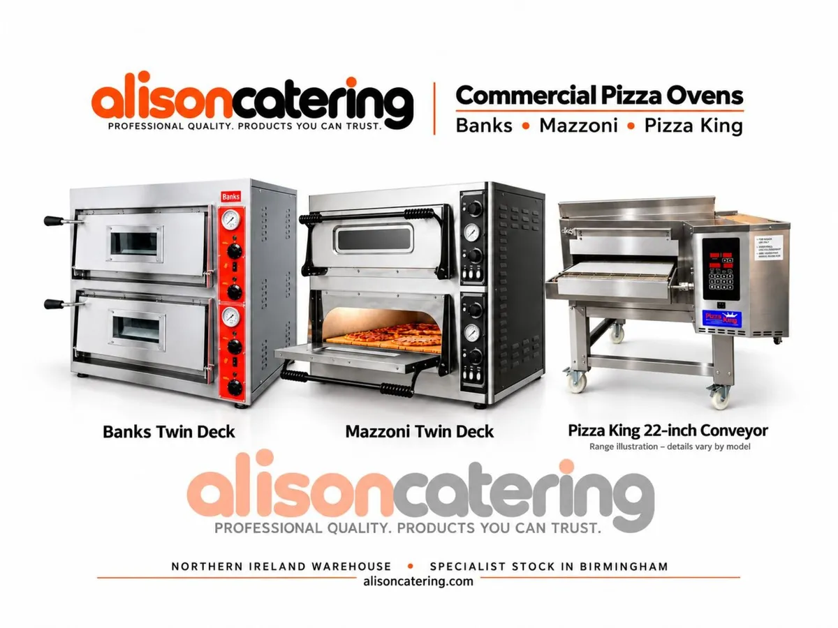 Commercial Pizza Ovens - Twin Deck & Conveyor - Image 1